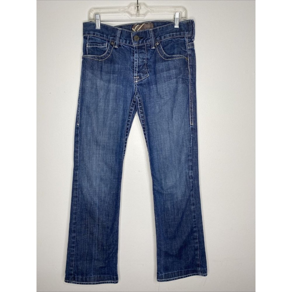 Men's William Rast Jeans 32 x 31 Billy Flare Straight Boot Cut Medium Wash Denim